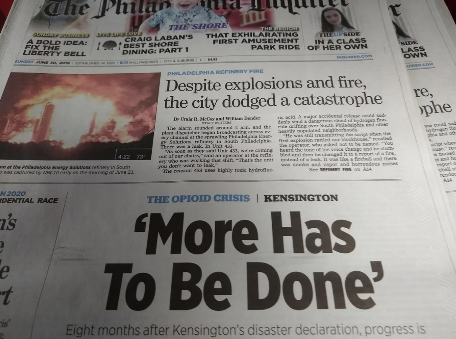 newsprint - The Philan Sunday Business A Bold Idea Fix The Liberty Bell Unday Thri 925 The Shore Craig Laban'S Best Shore Dining Part 1 The Regions That Exhilarating First Amusement Park Ride Philadelphia Refinery Fire 73 on at the Philadelphia Energy Sol